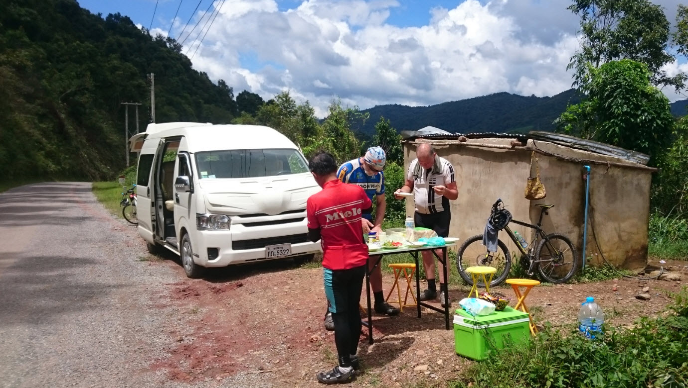 Minivan for touring Laos