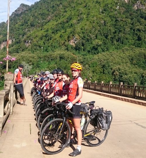 Canadian group cycling Vietnam to Laos