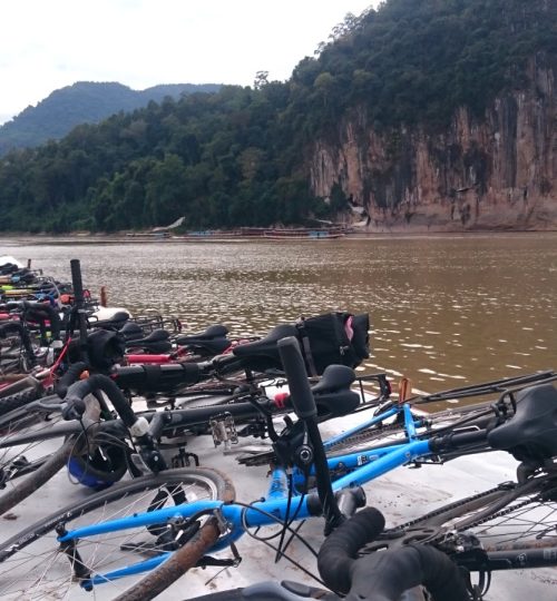 Bicycle on board - cruise mekong river